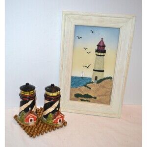 Lighthouse 3D Art and Salt & Pepper Shakers